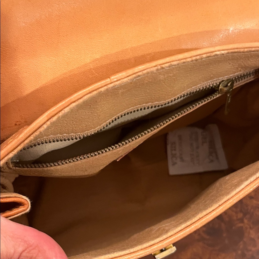 Etro Milano Tan Leather Paisley Crossbody Shoulder Bag - Picture 4 of 11